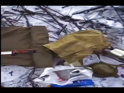 Deceased Russian soldier, not identified