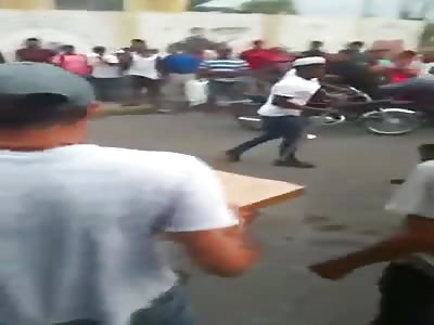 Thief Given a Stick Massage