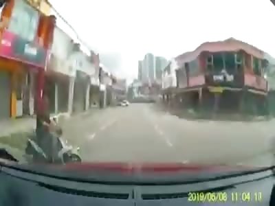 Biker Smacked at Intersection