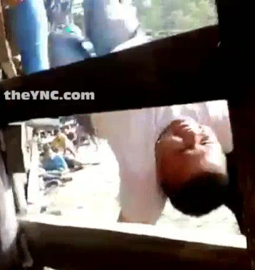 Man Gored by Bull with Entrails Hanging Out