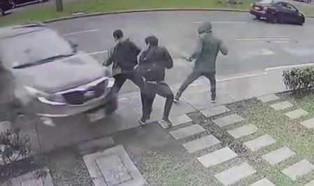 Car Takes Out 3 on Sidewalk