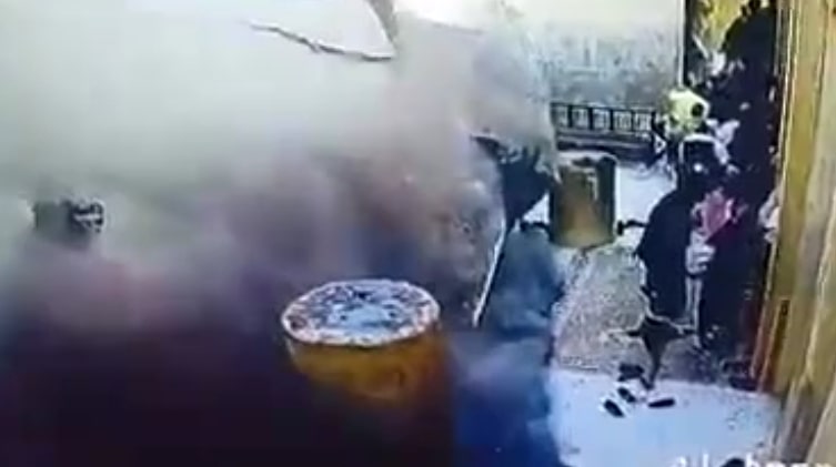 Wall Crumbles and Takes a Crowd With It