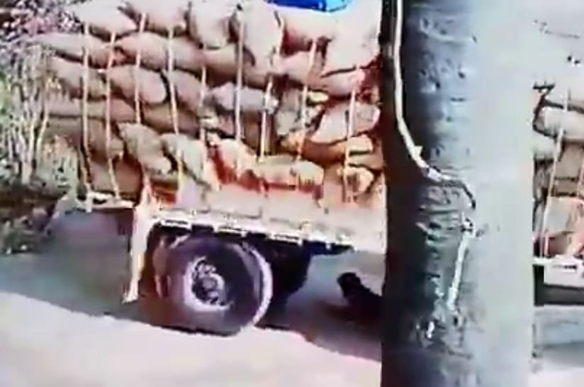 Guy Gets Ran Over by His Own Truck