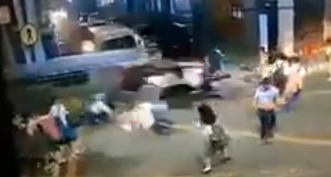 Students Get Mowed Down at Crosswalk