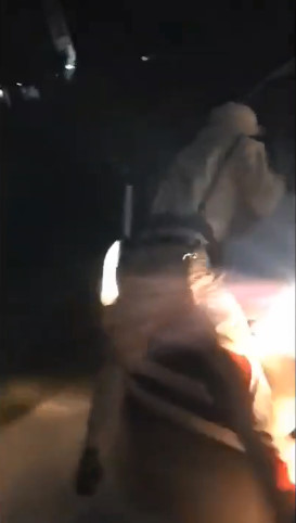 Police Officer Takes Unwanted Ride on Hood of Car