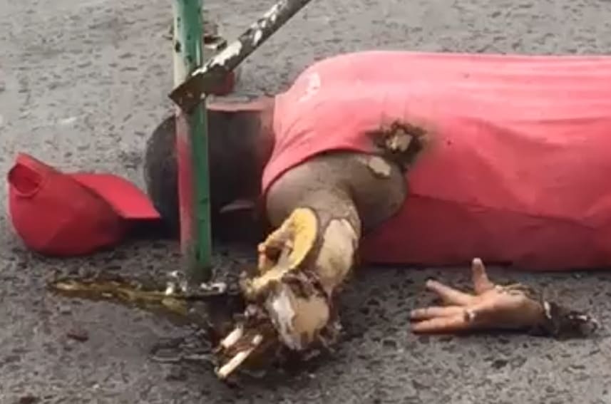 Worker Fried When Scaffold Hits Live Wire