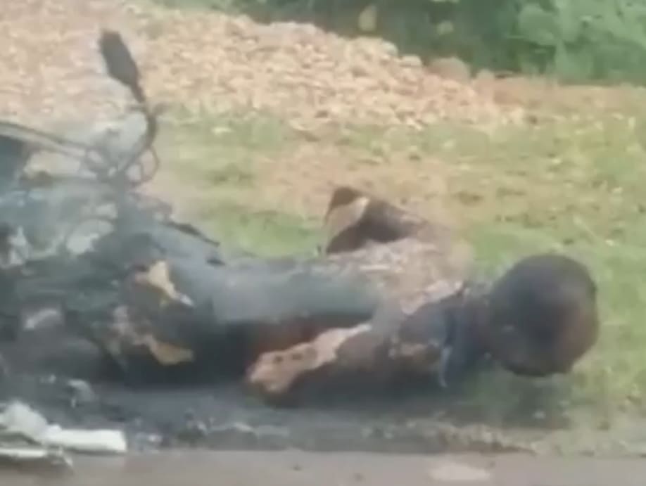 Biker is Toasted in India