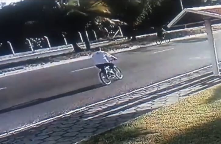 Bicyclist Sent Into Orbit