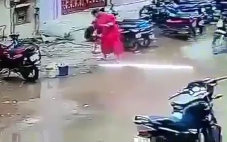 Woman Zapped After Stepping on Live Wire