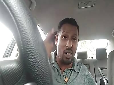 Dude Probably Regrets Parking and Doing a FB Live.