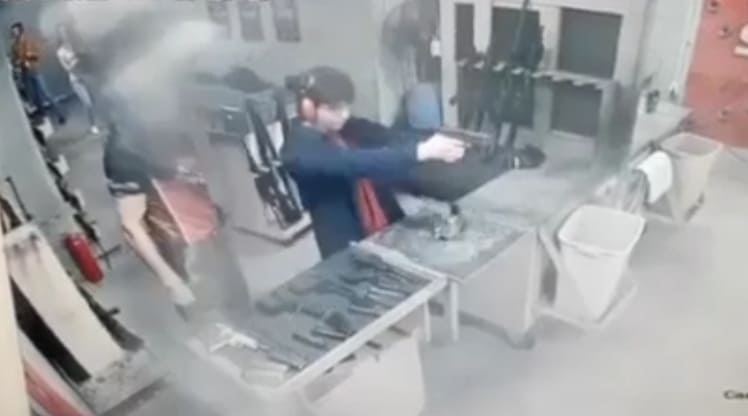 Headshot At The Shooting Range