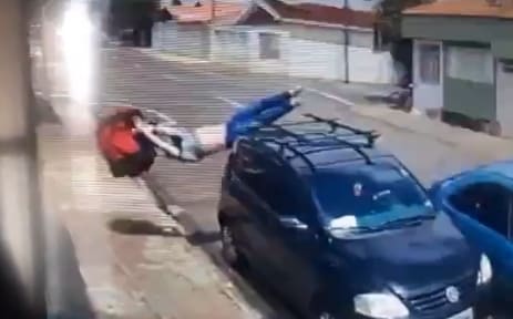 Delivery Driver Gets Wrecked 