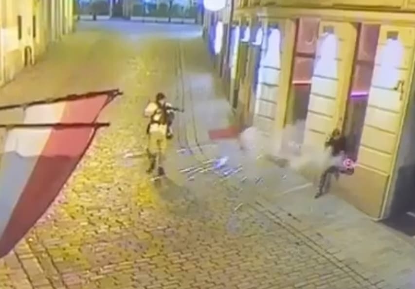 CCTV of Shooting in Austria