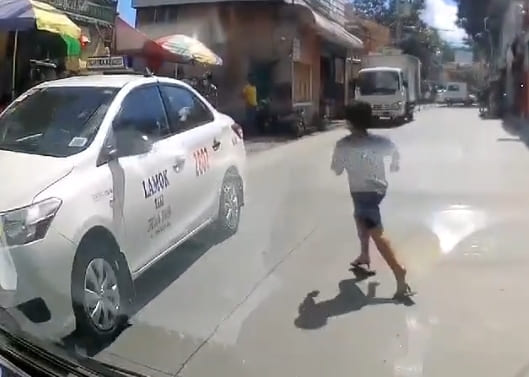 Biker Sends Kid Flying Across Pavement