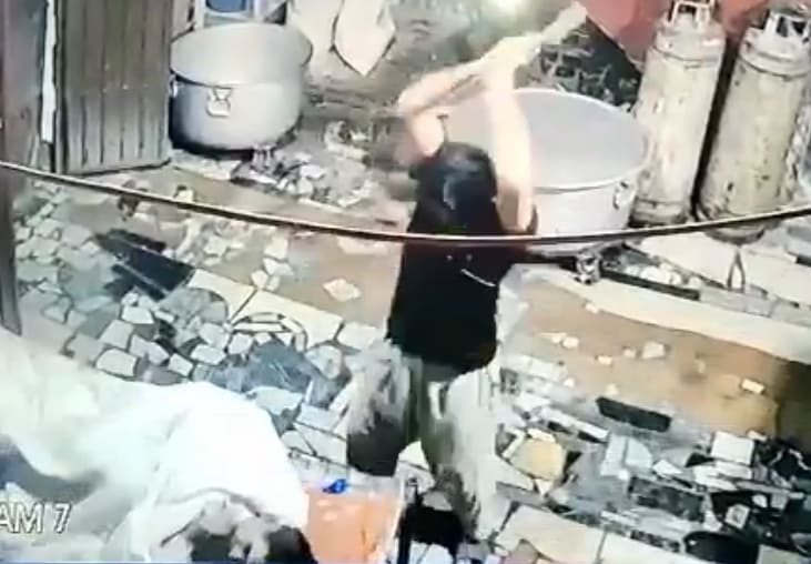 Sleeping Man Brutalized With Blunt End of Axe