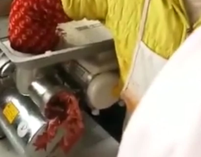 Improper Way to Use a Meat Grinder 
