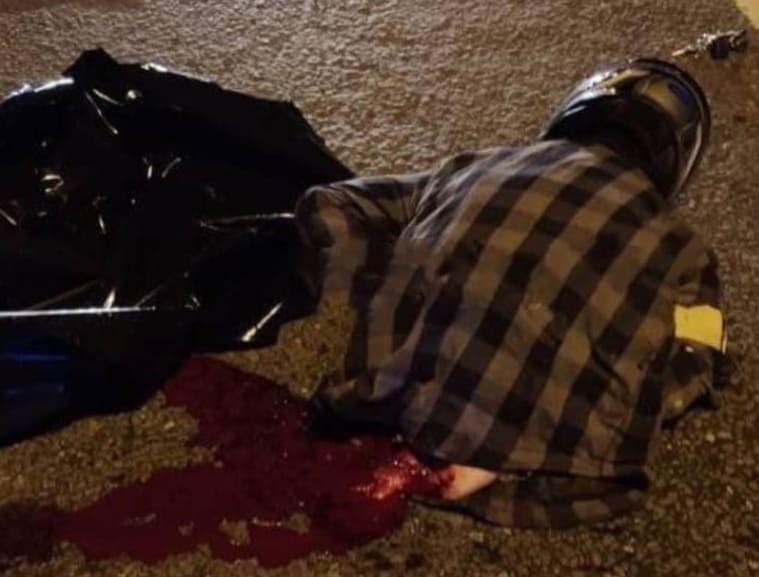 Biker Split In Half (CCTV)