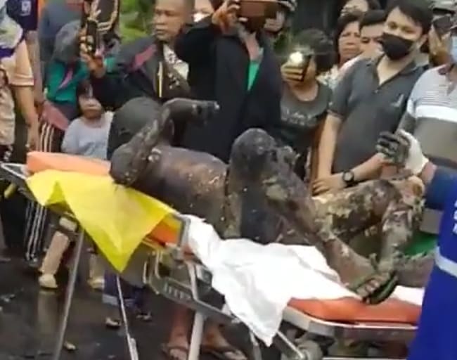 Truck Driver Burnt To A Crisp