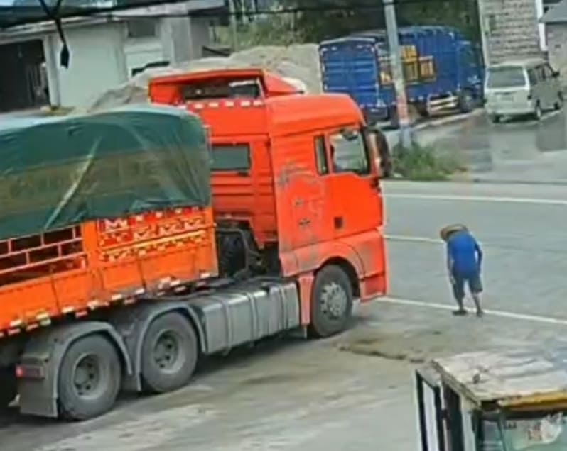 Last Walk For Old Man in Blue