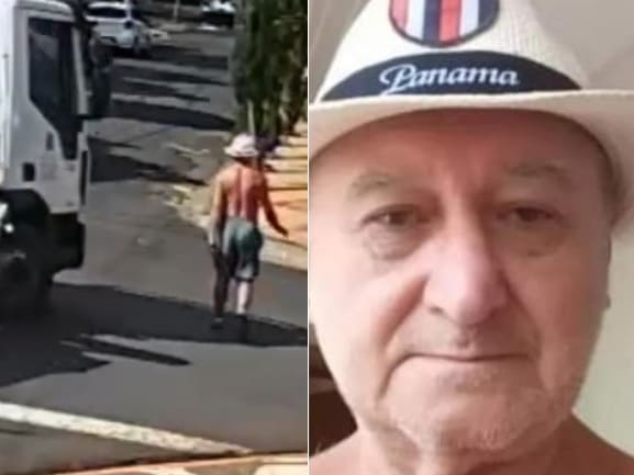 Elderly Man Meets The Wheels Of A Truck