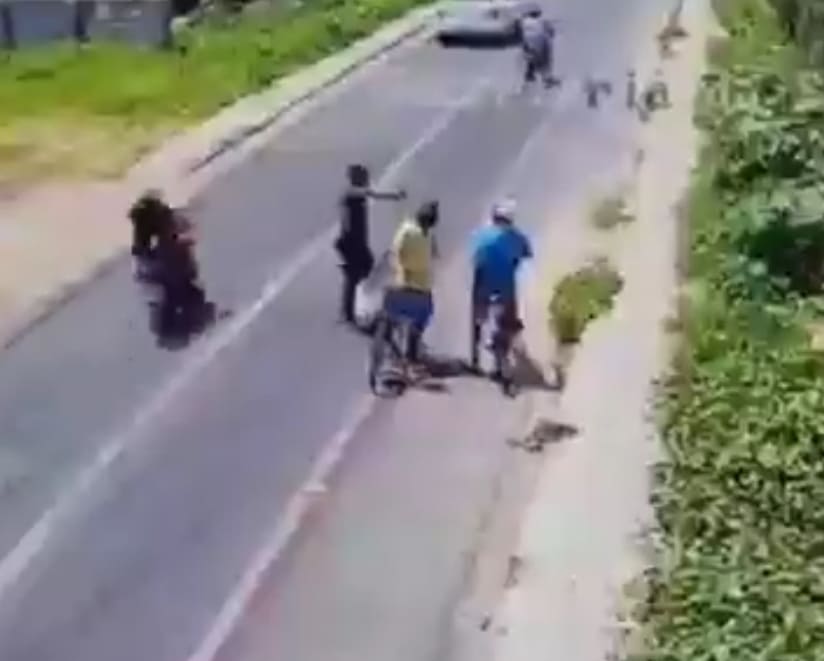 Conversation On The Road Interrupted With Headshots