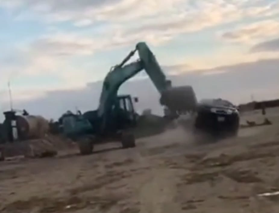 Excavator Operator Goes On Rampage Over Cut Wages