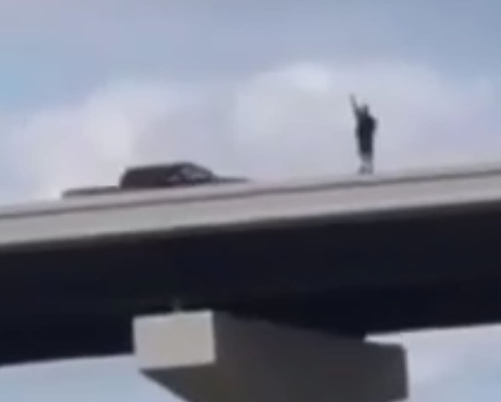 A Wave To The Crowd Before The Jump