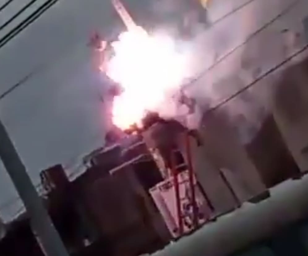 Worker Roasted On Power Lines