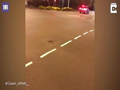 skateboarder slams into an SUV