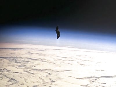 Black Knight Satellite Orbiting Earth 