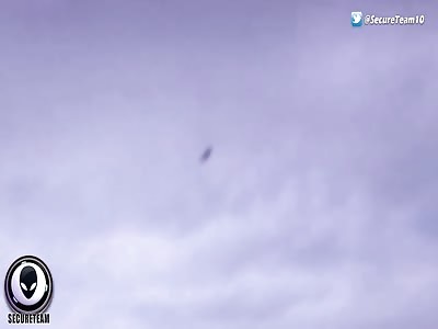 Alien Saucer UFO Jumps Dimensions Over Military Base