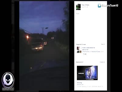 TR3B-Like Alien UFO Caught Flying Over Police Riot In Canada