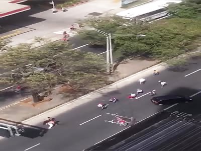 Soccer fight in medellin colombia