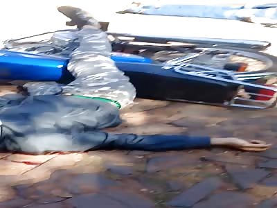 Thief in agony after shots