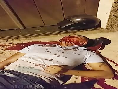 Thug Vomiting And Choking To Death On His Own Blood
