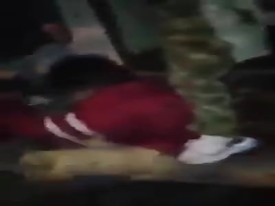 captive brutally beaten by angry mob