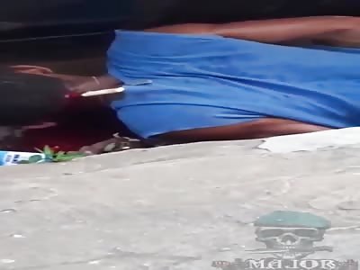 man has knife stuck in his head by drugged woman