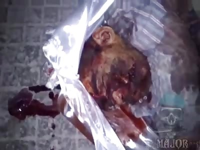 body of a war dead man