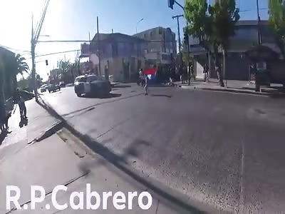 protesters hit by police 