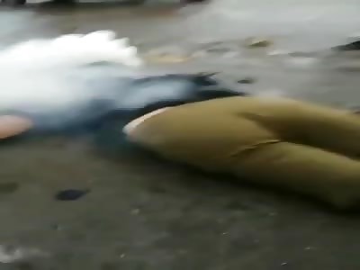 Protesters hit by police in iraq