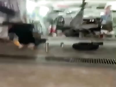 LOL, crazy accident in the rubber shop