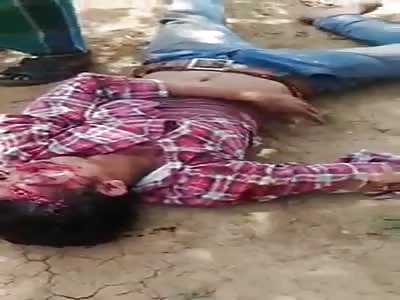 Victim of accident in agony