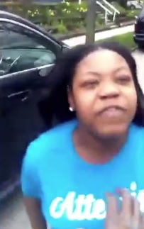 Crazy Woman Holds Knife to Her Ex-Boyfriend's Throat so He Won't Leave 