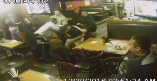 Mass Brawl Erupts Between Customers And Restaurant Staff