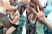Attention Whore of the Yea,  Hippy Girl gives Blowjobs Out at Festival 
