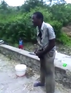 Dude Violently Jerks Off To Naked Woman Bathing