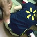 REAL: He cums on unknown Walmart Girl
