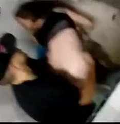 Drunk Party Girl With A Crowd Of Men In The Bathroom. This Won't End Well.