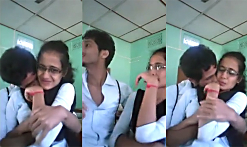 The schoolgirl gets angry because they get caught in class hours 