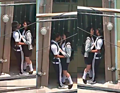 The school whore expresses his milk in an alley and he swallows it 